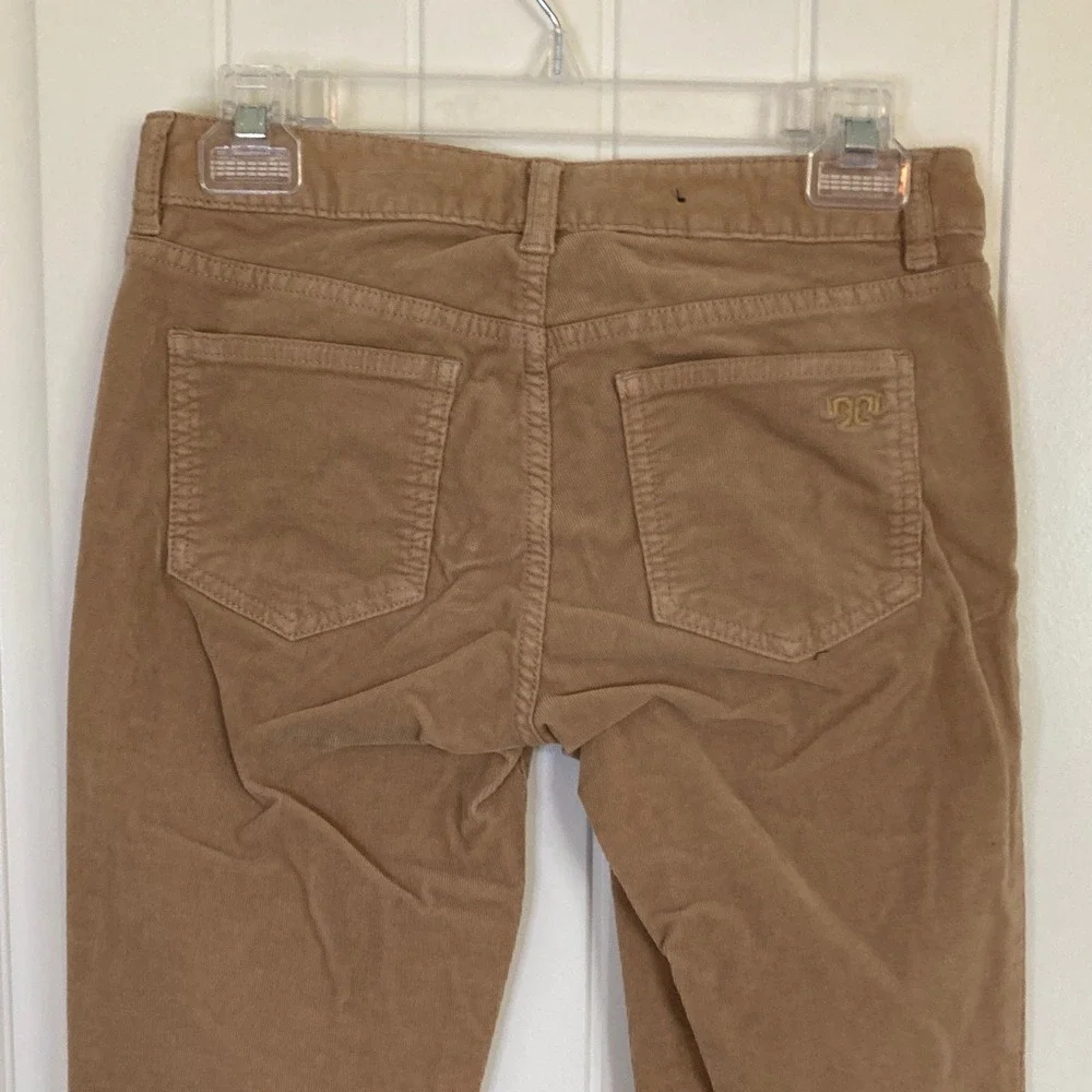 Tory Burch Womens Tan Low Rise Super Skinny Corduroy Pants Size 25 Stretch‎